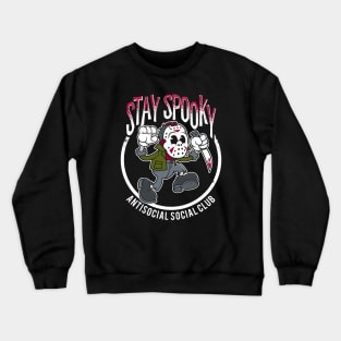 Stay Spooky - Vintage Cartoon Friday the 13th - Slasher Movie Crewneck Sweatshirt